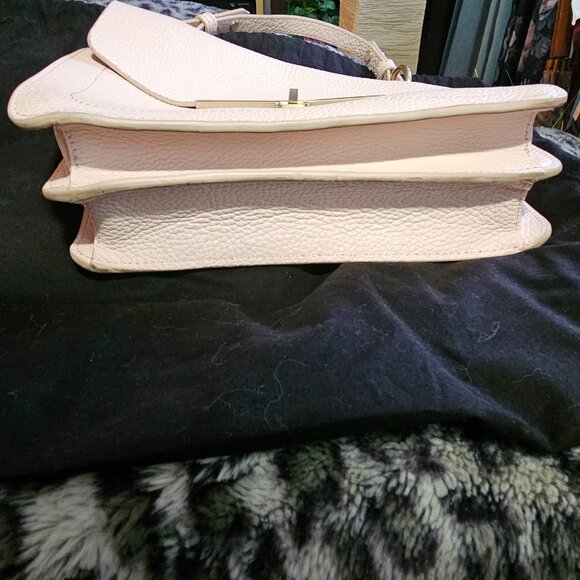 Botkier | Valentina Leather Flap Satchel, 2 Crossbody Straps, Champagne Hardware - Picture 5 of 15